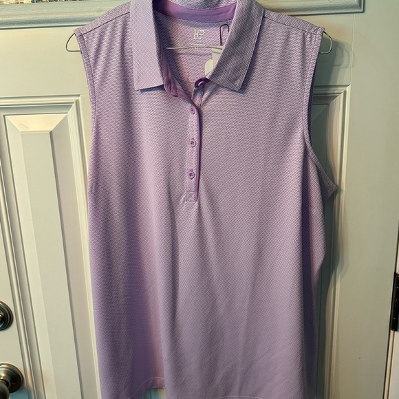 EP Pro Purple Sleeveless Polo Shirt - Picture 1 of 3